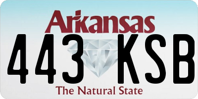 AR license plate 443KSB