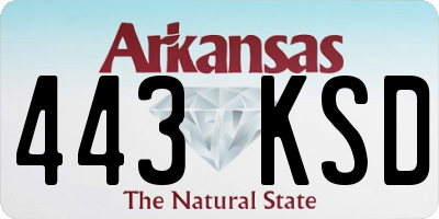 AR license plate 443KSD