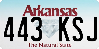 AR license plate 443KSJ