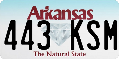 AR license plate 443KSM