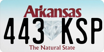 AR license plate 443KSP
