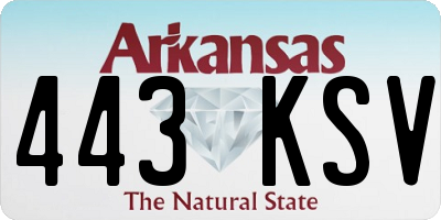 AR license plate 443KSV