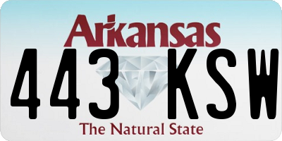 AR license plate 443KSW