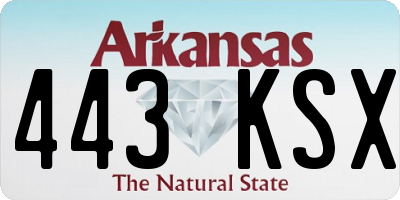 AR license plate 443KSX