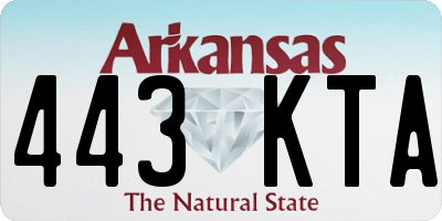 AR license plate 443KTA
