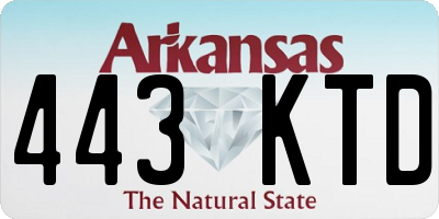AR license plate 443KTD