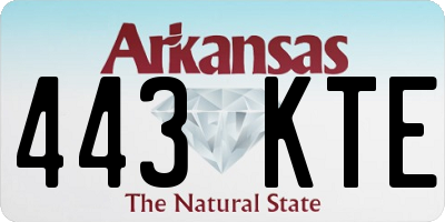AR license plate 443KTE