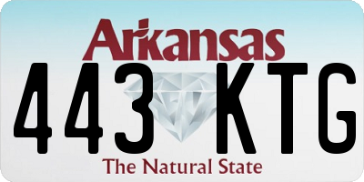 AR license plate 443KTG