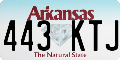 AR license plate 443KTJ