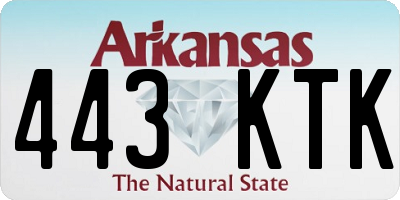 AR license plate 443KTK