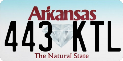 AR license plate 443KTL