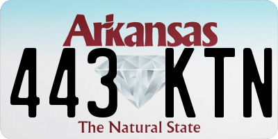 AR license plate 443KTN