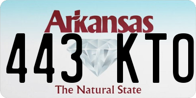 AR license plate 443KTO