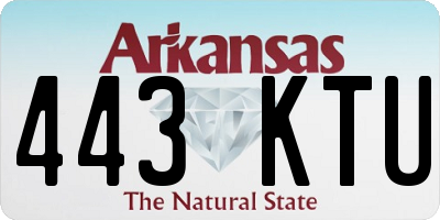 AR license plate 443KTU