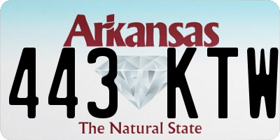 AR license plate 443KTW