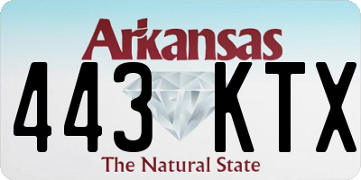 AR license plate 443KTX