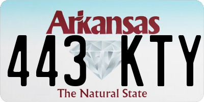 AR license plate 443KTY