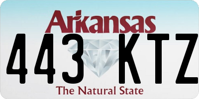 AR license plate 443KTZ