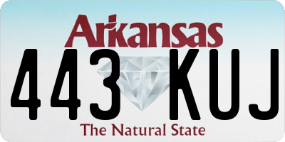 AR license plate 443KUJ