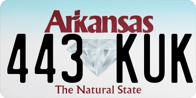AR license plate 443KUK