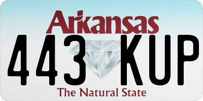 AR license plate 443KUP