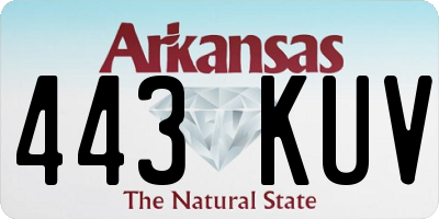 AR license plate 443KUV