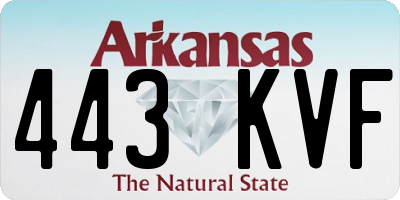 AR license plate 443KVF