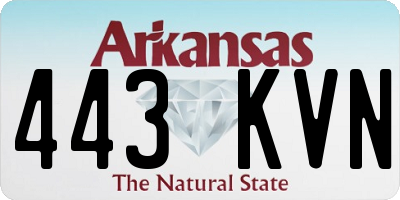 AR license plate 443KVN