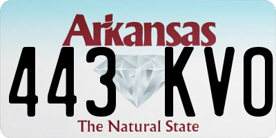 AR license plate 443KVO