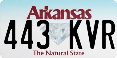 AR license plate 443KVR