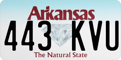 AR license plate 443KVU