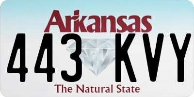 AR license plate 443KVY