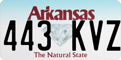 AR license plate 443KVZ