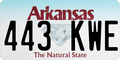 AR license plate 443KWE