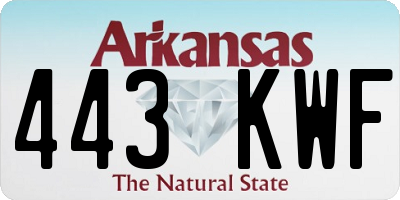 AR license plate 443KWF