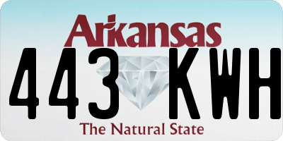 AR license plate 443KWH