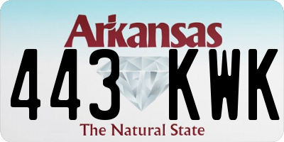 AR license plate 443KWK