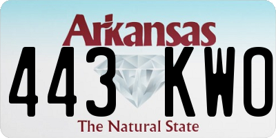 AR license plate 443KWO