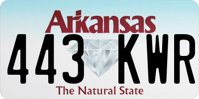 AR license plate 443KWR