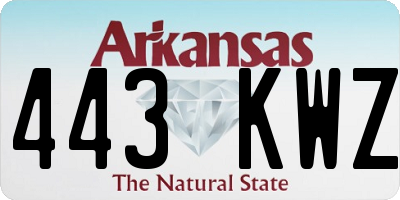 AR license plate 443KWZ