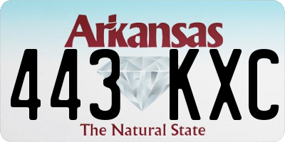AR license plate 443KXC