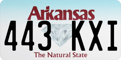 AR license plate 443KXI