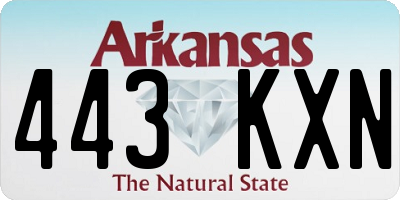 AR license plate 443KXN