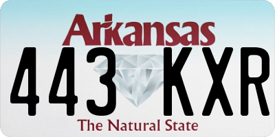 AR license plate 443KXR