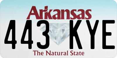 AR license plate 443KYE