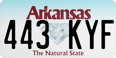 AR license plate 443KYF