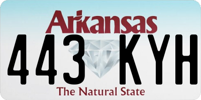AR license plate 443KYH