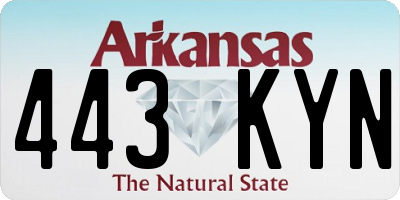 AR license plate 443KYN