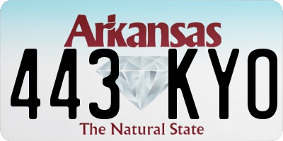 AR license plate 443KYO