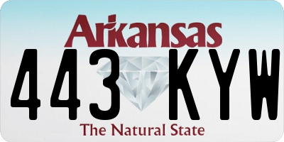 AR license plate 443KYW